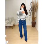 Wide leg elastano escura