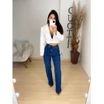 Wide leg elastano escura