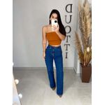 Wide leg elastano escura