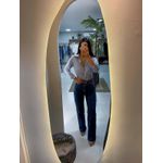 Wide leg elastano escura