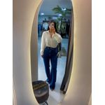 Wide leg elastano escura