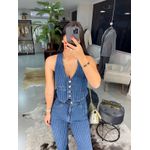 Calça jeans risca de giz