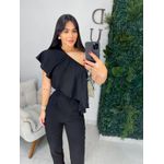 Blusa babado preta