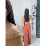 Blusa ombro a ombro camelo