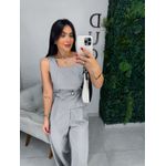 Conjunto alfaiataria Mica cinza