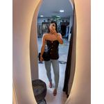 Calça mom elastano clara