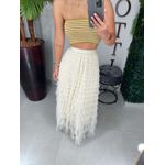 Cropped listrado bege
