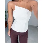 Blusa alfaiataria botões branca