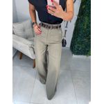 Calça alfaiataria cinza esverdeado