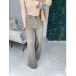 Calça alfaiataria cinza esverdeado