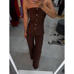 Conjunto alfaiataria Eleonor marrom