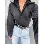 Camisa Amélia acetinada preta