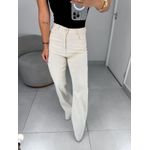 Wide leg elastano off white