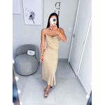 Vestido Jasmine bege/dourado
