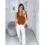 Colete alfaiataria Ana marrom