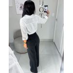 Calça risca de giz Luna preta