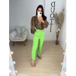 Calça reta alfaiataria verde