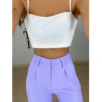 Cropped alcinha laise branco
