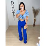 Wide leg sarja azul
