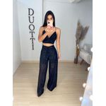 Calça paetê preta 