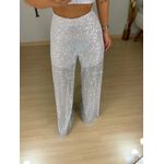 Calça paetê branca 