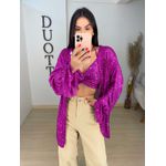 Kimono paetê pink