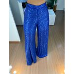 Calça paetê azul royal