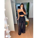 Calça paetê preta 