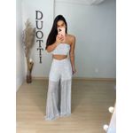 Calça paetê branca 