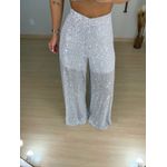 Calça paetê branca 