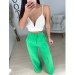 Cropped linho bege