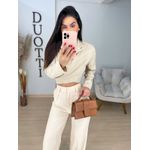 Cropped linho caqui 