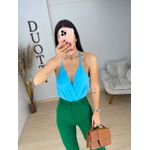 Body crepe azul
