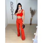 Wide leg sarja laranja