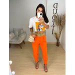 Calça cenoura laranja