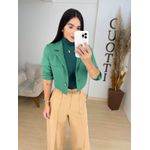 Blazer cropped alfaiataria verde