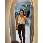 Cropped tweed branco
