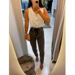 Cropped tweed branco