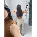 Calça alfaiataria íris marrom claro
