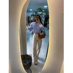 Wide leg linho off white