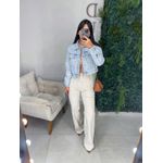 Wide leg linho off white