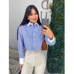 Camisa cropped listrada