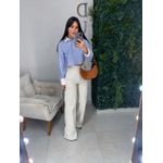 Camisa cropped listrada