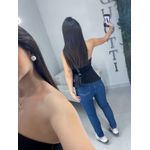 Calça mom elastano escura