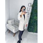 Casaco lã batida off white