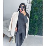 Casaco lã batida off white