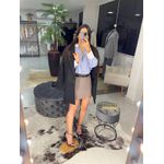 Short saia alfaiataria cinza
