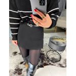 Short saia alfaiataria preto