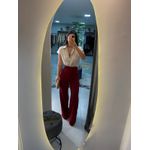 Calça alfaiataria Monalisa cereja