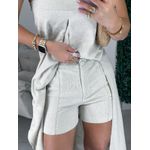 Conjunto linho cru